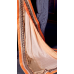 Spectacular Cream Colored Embroidered Satin Silk Saree